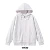 CVC cotton wool composite milk silk 320g back-necked plain zipper hoodie for women