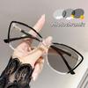 Men Women Luxury Photochromic Cat Eye Sunglasses Ultra Light Color Changing Myopia Eyewear Fashion Near Sight Goggle 0 ~ -4.0