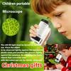 Детский светодиодный ручной мини-микроскоп/Портативная образовательная научная игрушка для исследования биологии/Идеальный подарок на Рождество /с регуляторами фокусировки и экспозиции