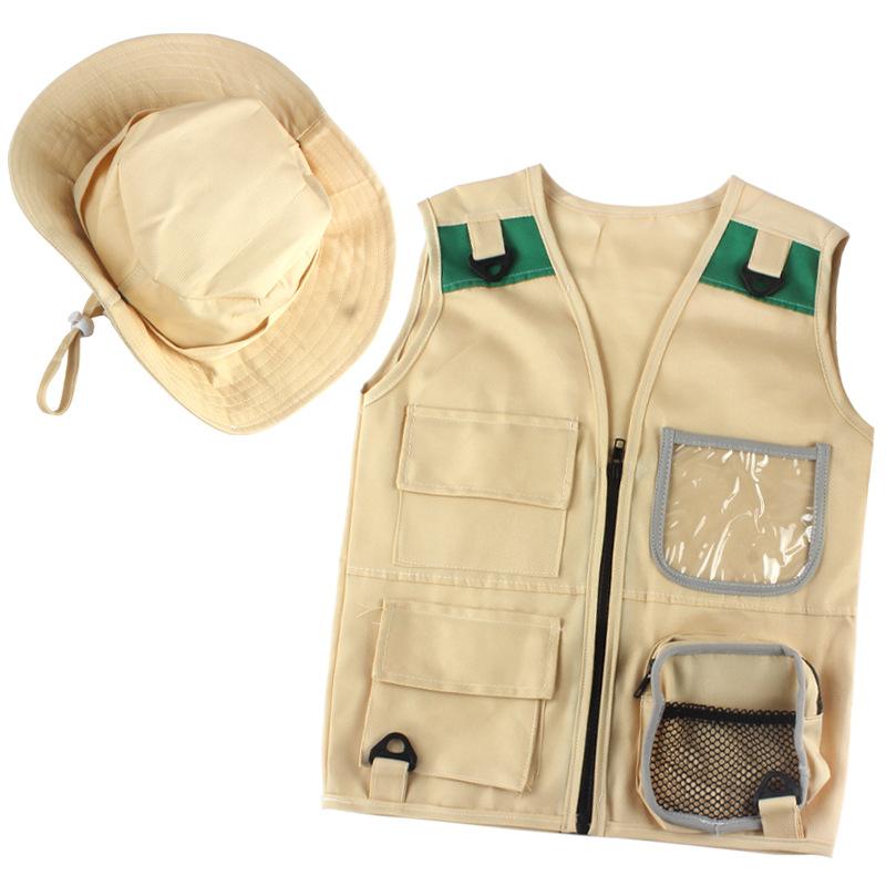 Children's Play-house Toy Outdoor Adventure Cosplay Role Play Explorer Vest Suit