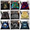 Комплект постельного белья с 3D-принтом черепа, пододеяльник, наборы мягких одеял