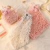 Chenille Подвесное полотенце для рук Yousheng, быстросохнущее, мягкое, впитывающее, с пушистым шариком и веревкой для подвешивания, для домашней ванной комнаты