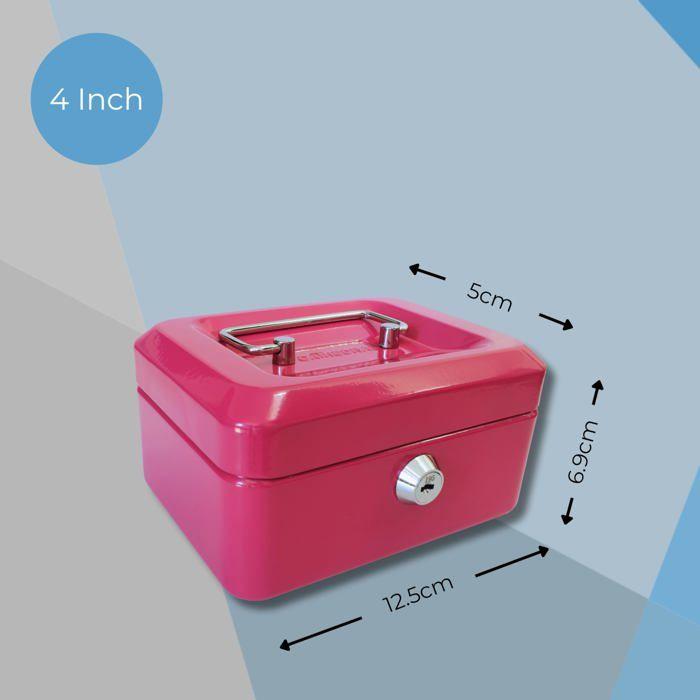 Caisse à monnaie - Cathedral - CBPK4 - 10 cm - Serrure avec 2 clés - Rose