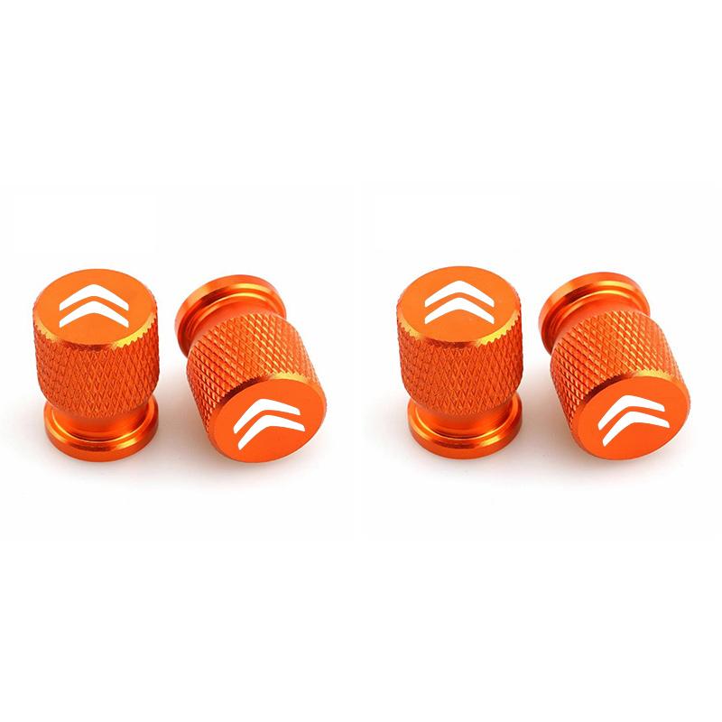 4pcs Aluminium Car Tire Wheel Valve Caps Stem Cover Emblem Styling For Citroen C1 C2 C3 C4 grand picasso C3-XR Auto Accessories amb123