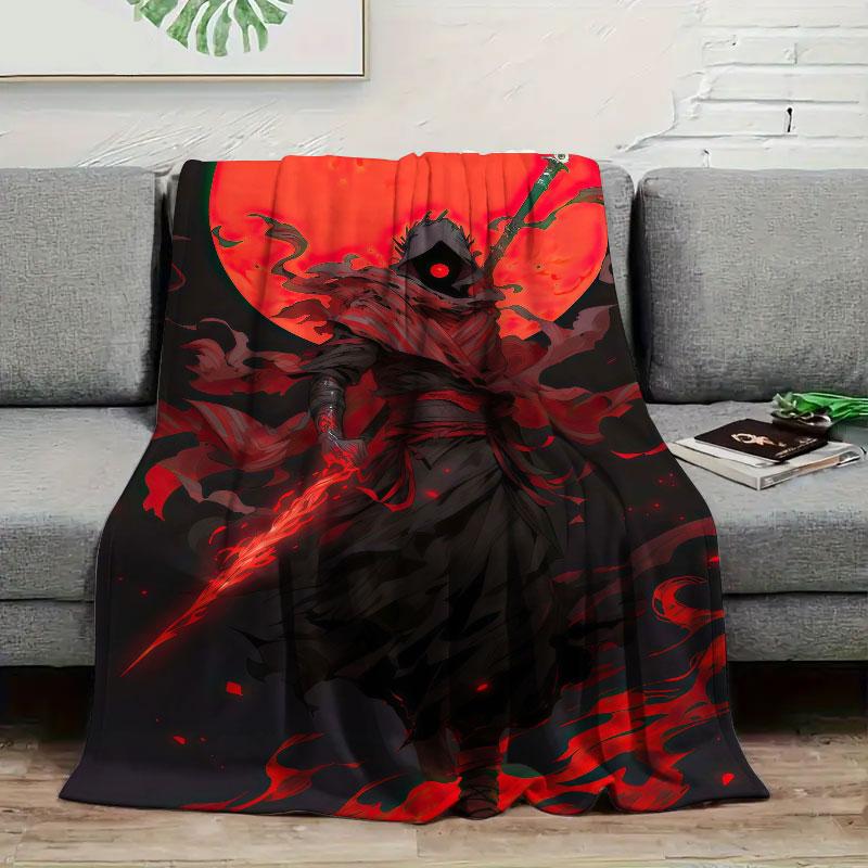 1Pc DeadCells Print Flannel Blanket, High quality Comfortable for All Seasons, Home Decor, Warmth and Comfort, Perfect for Christmas Gifts