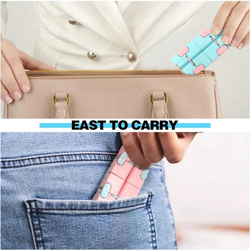 Волшебный куб-головоломка, антистрессовые игрушки для взрослых, бесконечный флип, забавный куб, сенсорные игрушки для детей с особыми потребностями, рождественские подарки