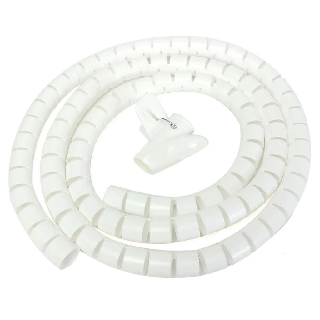 2m Flexible Cable Sleeve, Spirals Wire Wrap Organizer 8-25mm,Cord Management Protector, Desk Cable Tidy Solution,Wire Hider Tube