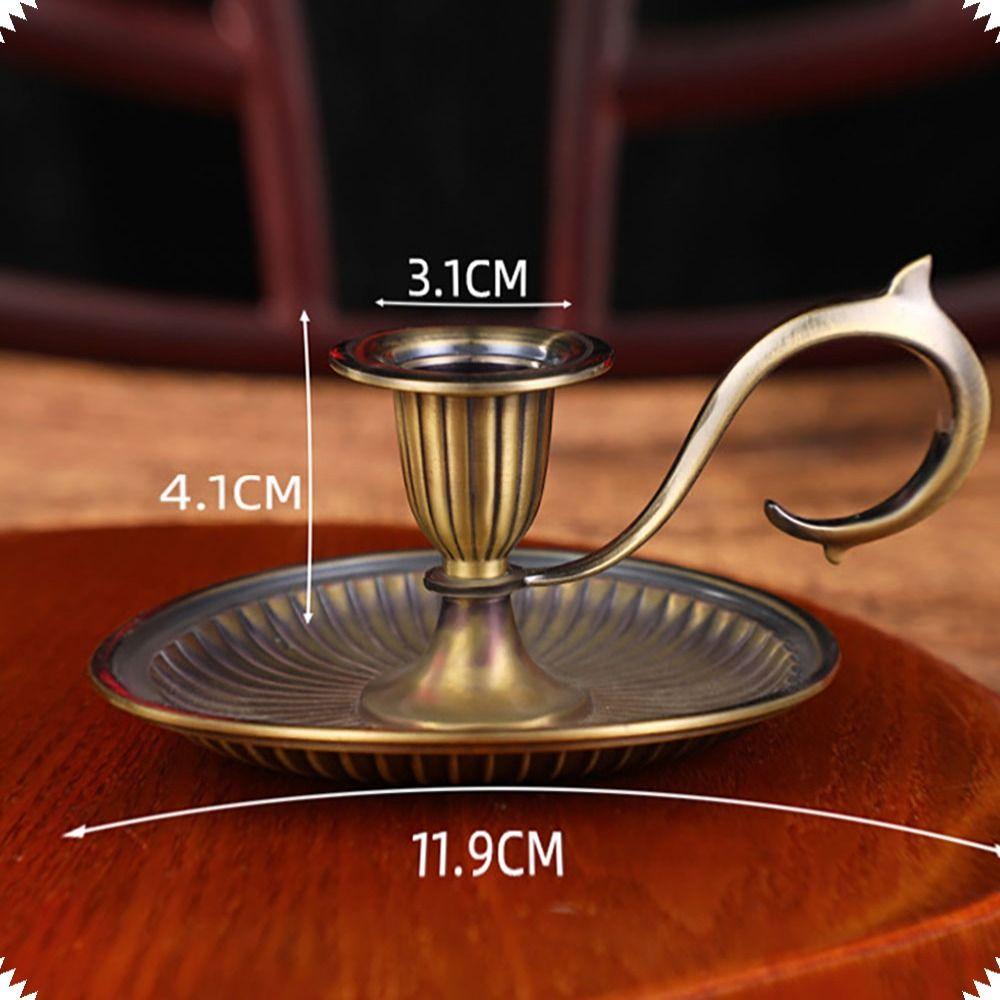 12*5.1 CM Decorative Candle Plates Gold/Silver/Bronze Table Top Ornament  Living Room