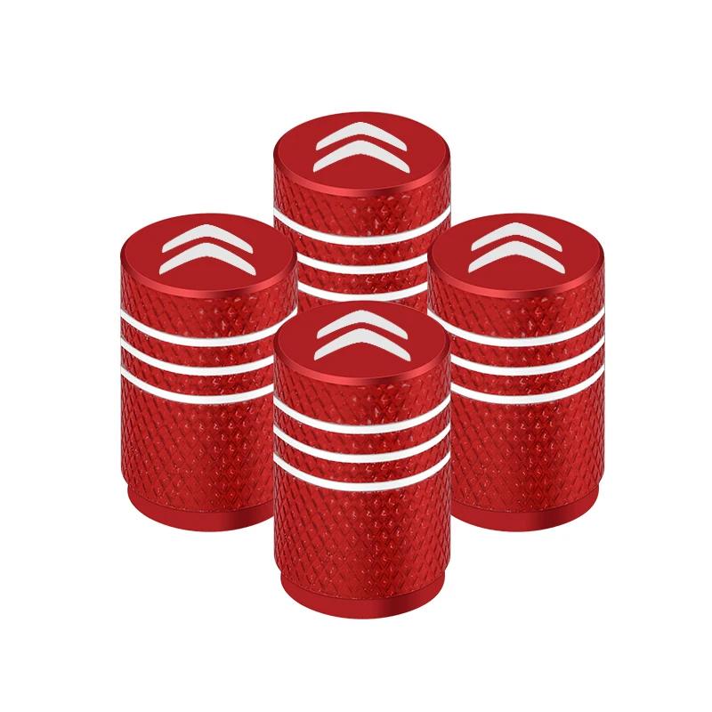 ATU4 4PCS Metal Alloy Car Wheel Tire Valve Stem Caps For Citroen C4 C3 C5 C1 C2 Berlingo C-Elysee C4-Picasso C4-Aircross
