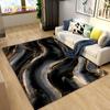 Скандинавский черный, золотой, мраморный, каменный, большой ковер, ковер для гостиной, спальни, дивана, коврик для украшения, детский нескользящий напольный коврик