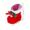 3/6 шт. Рождественские носки, сапожки для конфет с маленькими колокольчиками, праздничные подарочные пакеты, сапожки Санта-Клауса для камина, фестивальные украшения