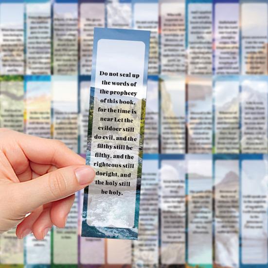 30 листов закладок со стихами из христианской Библии, бумага премиум-класса, вдохновляющий дизайн закладки с живописным фоном, вдохновляющие инструменты для чтения