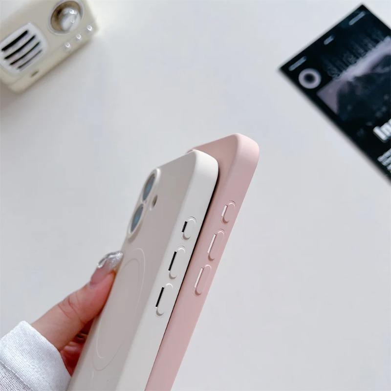 Для Magsafe Чехол из жидкого силикона для телефона для iPhone 17 Air 16 15 14 Pro MaxPlus Mini 11 Магнитный Ударопрочный Ультратонкий Чехол