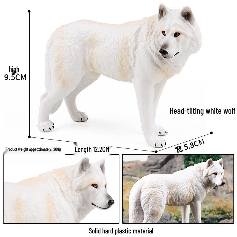 Cross-border Children's Solid Yellow Wolf & Gray Wolf Pup Ornamental Toys