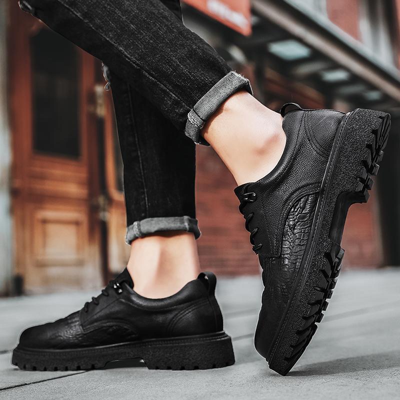 Мужская новая кожаная спортивная обувь на открытом воздухе, повседневная обувь, деловая кожаная обувь