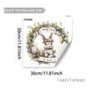 Пасхальные наклейки на стену, Креативный Декор Зайца-Джентльмена, Самоклеящееся Настенное Искусство для Спальни Гостиной, Праздничное Украшение Фона