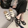 Fashion Rome Slippers Women Flats Platform Shoes Summer Casual Open Beach Flip Flops Fashion Slingback Sandals Walking Mujer Slides