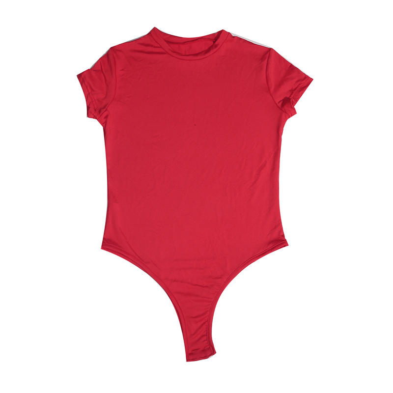 Женский боди с коротким рукавом и круглым вырезом, облегающий, однотонный, сексуальный открытый дизайн, повседневный наряд, сочетающийся с облегающим топом-боди