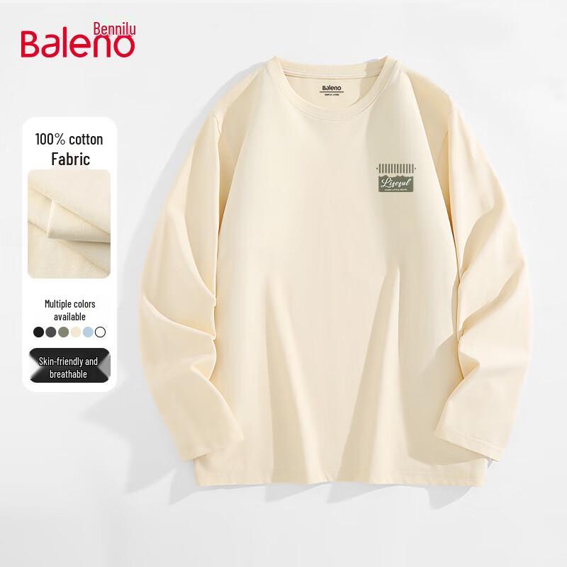 Мужская футболка Baleno из чистого хлопка с длинным рукавом