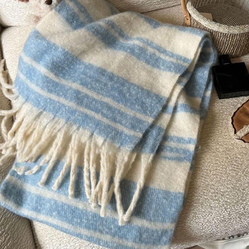 Winter Imitation Cashmere Scarf For Women High-End Korean Style Warm Scarf Fashionable And Versatile Thickened Shawl