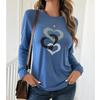 2025 Autumn & Winter Women's New Casual Crew Neck Long Sleeve Top 3D Love Pattern