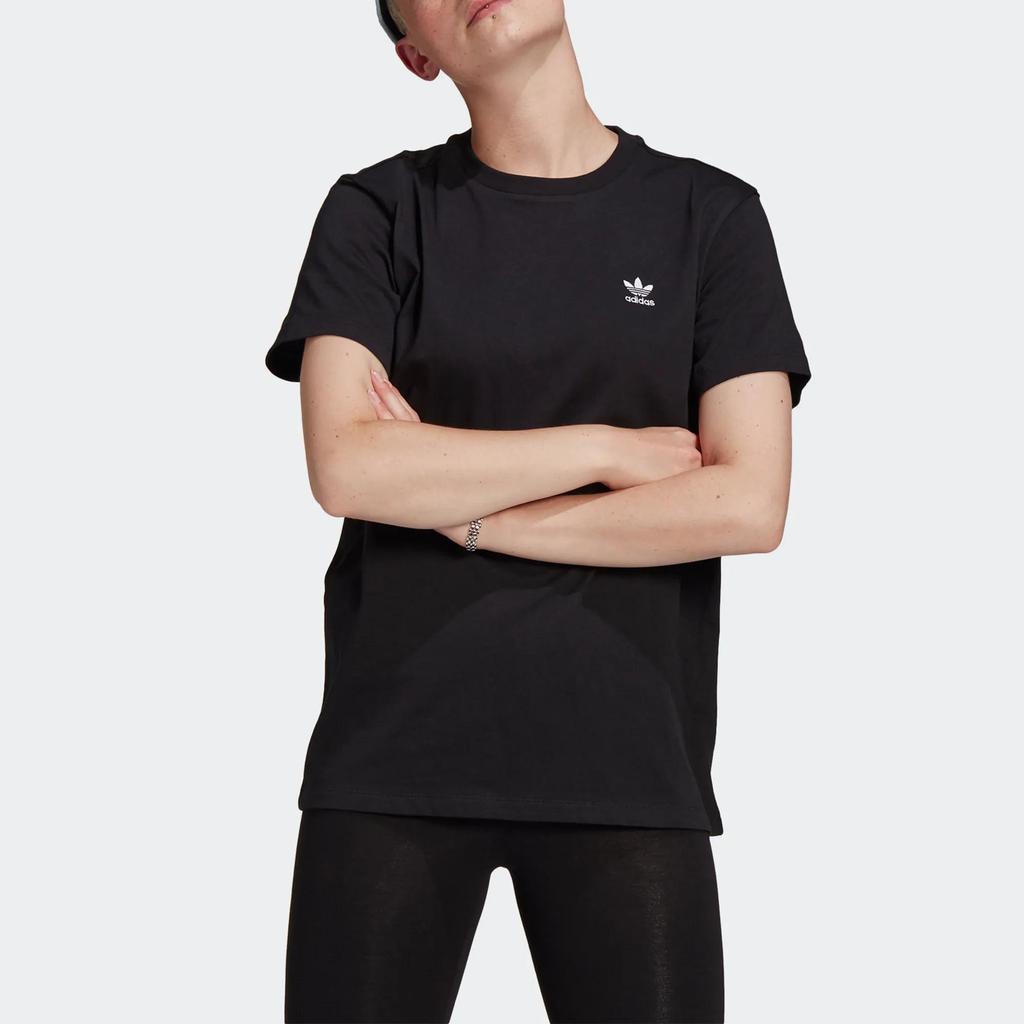 Adidas Originals Drop Shoulder Sleeve T Shirt Women's Black (Unisex) T-Shirts GN2919