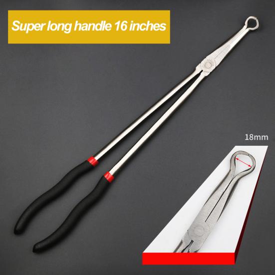 Щипцы для электрического отключения Длинные щипцы для снятия свечей зажигания с нескользящей ручкой Высокопрочный хомут для шланга топливопровода
