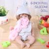 6-дюймовая кукла-реборн, кукла-воспитательница, силиконовая игрушка для мальчика-ребенка, игра для родителей, популярный подарок, кукла-витрина