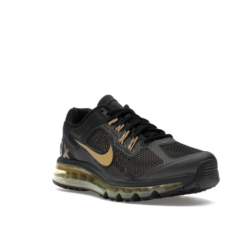 Nike Air Max 2013 Black Flat Gold Unisex Sneakers Metallic-Gold HQ1927-001
