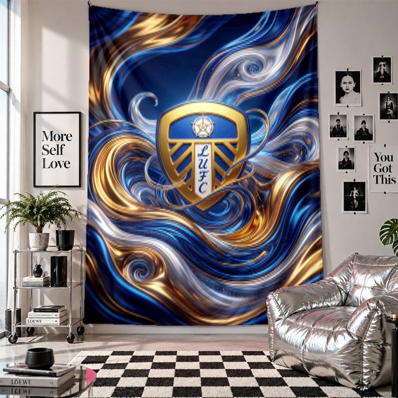 Leeds United Football Wall Tapestry Home Decor Wall Hanging Cloth for Bedroom Living Room Background