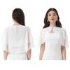 Women Elegant Chiffon Shawl Cape Ruffle Wraps Bolero Dress Accessory for Party Wedding