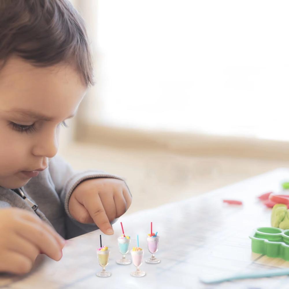 8Pcs/set Mini Ice Cream Figurines Cute Ice Cream Miniature Food Toys Model Photo Props