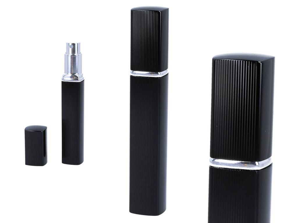 Atomizer Pojemnik Na Perfumy Płyn Antybakteryjny Karbowany Czarny