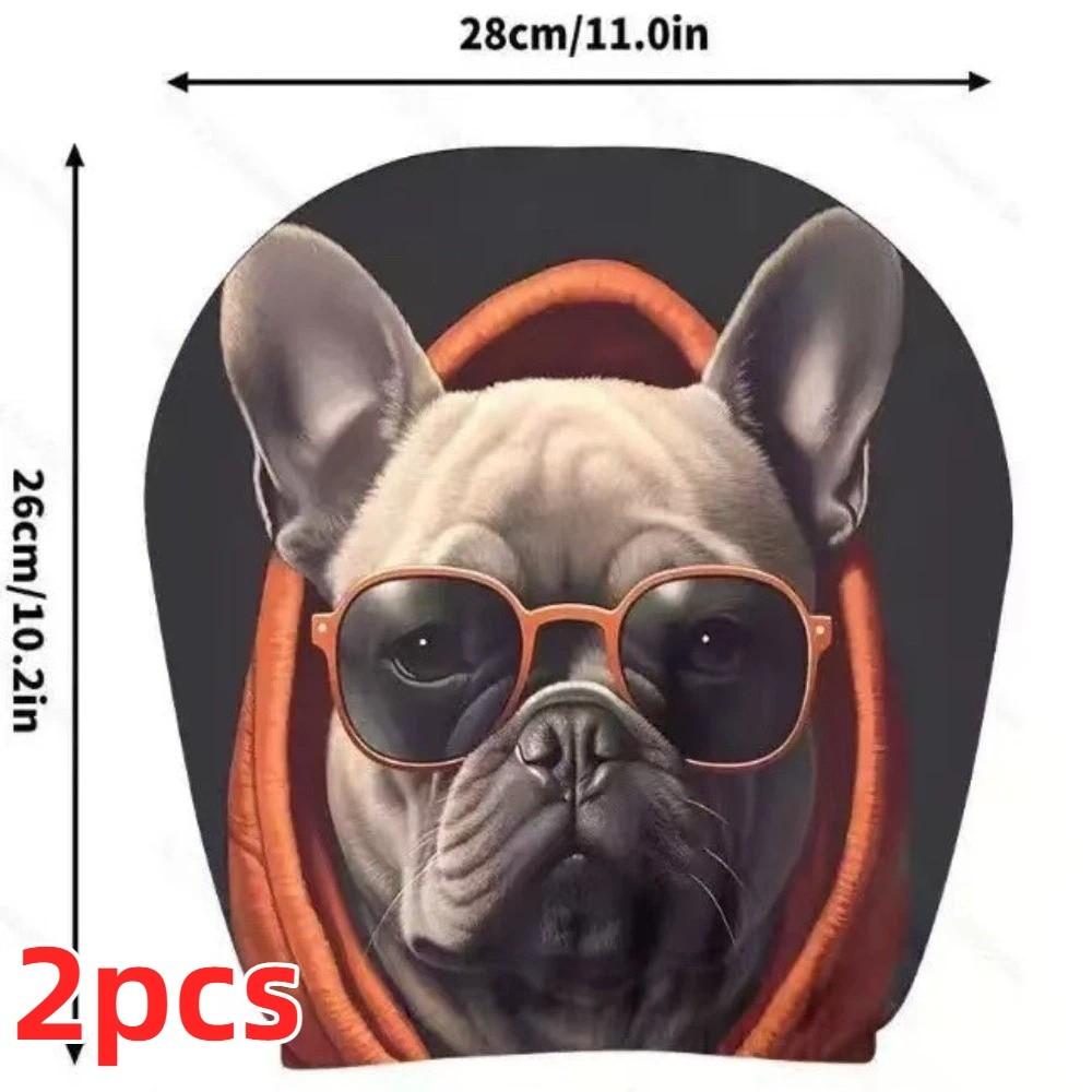 Cartoon Car Headrest Covers Exaggerated Car Seat Headcover Car Pillowcase Gift for Car Lover