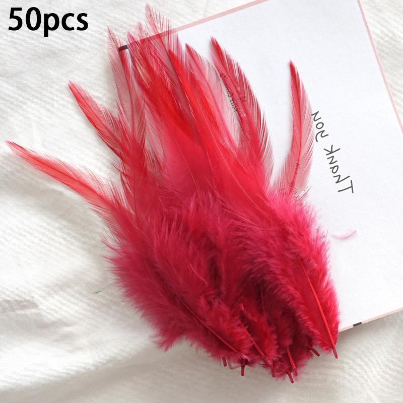 50 шт. натуральное перо макарон цветное куриное перо красочное индюшиное перо красочное перо