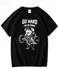 Повседневные унисекс футболки из смесовой ткани Pug Life Модные футболки Unisex Go Home or Go Hard Топы унисекс Свободная мужская футболка Повседневная летняя футболка