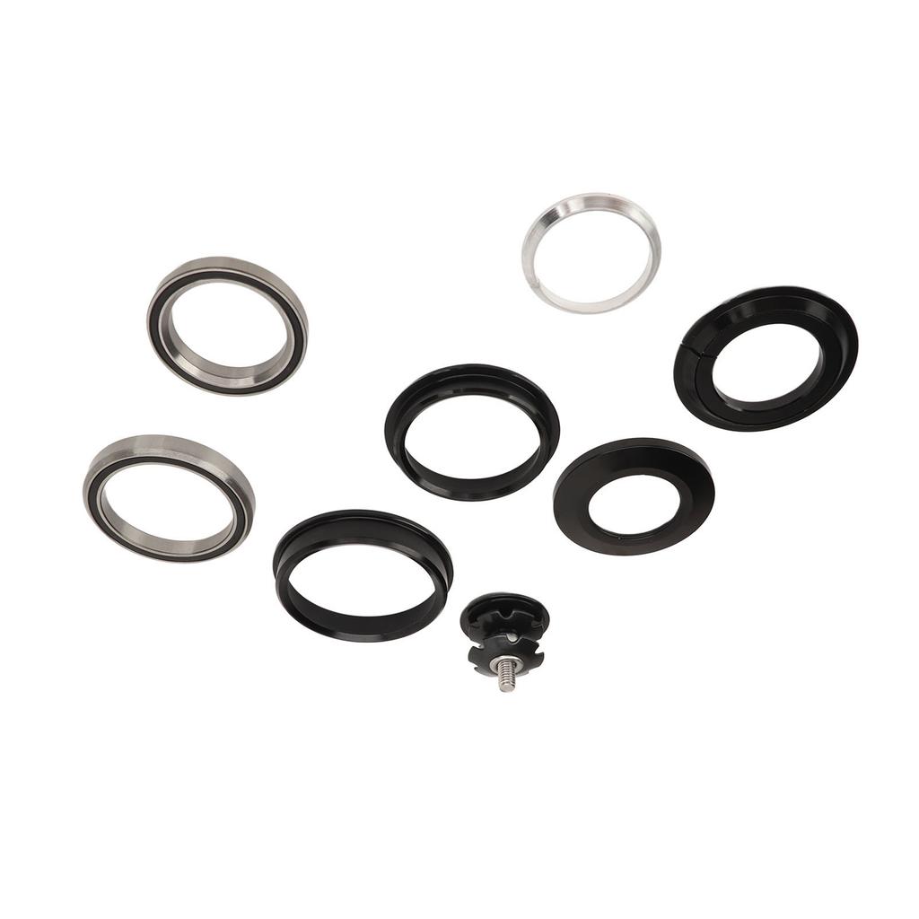 Bicycle Front Fork Bowl Set Aluminum Alloy Dual Bearings Mountain Bike Headset Spacers for 44‑56mm Tapered Head Tube