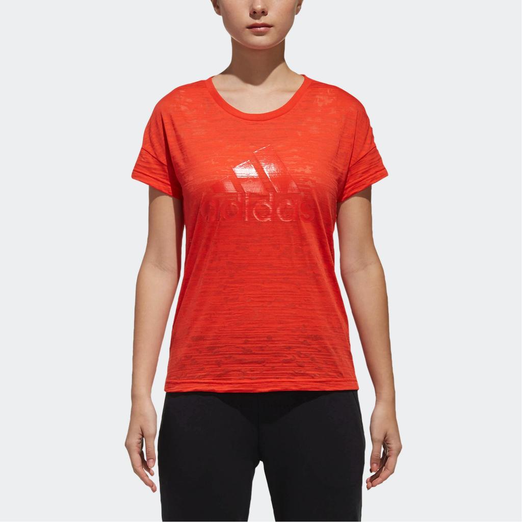 adidas Ccs Isc Пуловер с круглым вырезом Спортивная футболка с коротким рукавом Женские футболки Красный DW8913