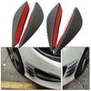 4Pcs Carbon Fiber Car-Styling Front Bumper Lip Splitter Fins Body Spoiler Decor