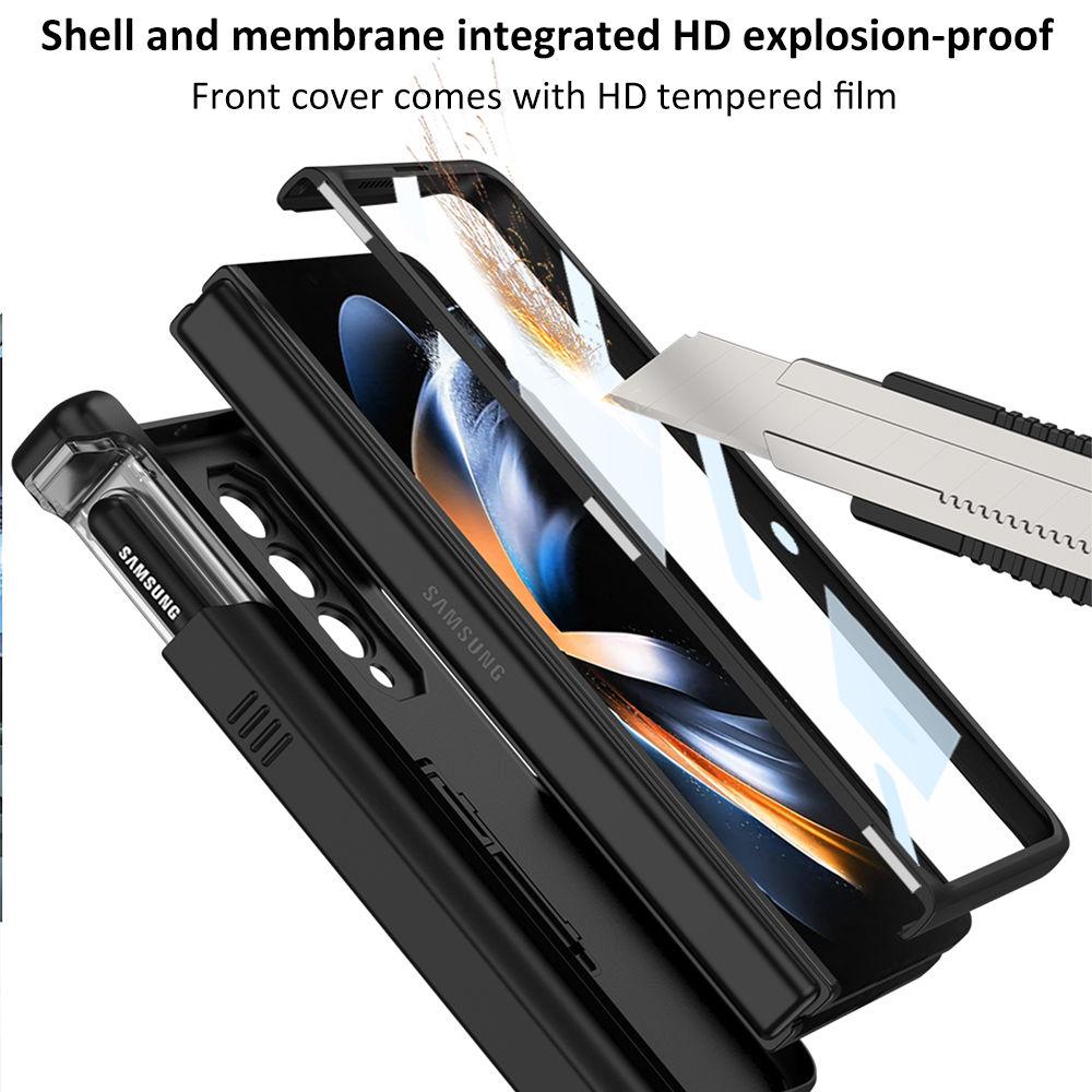 Магнитный складной чехол-слайдер для ручки Armor для Samsung Galaxy Z Fold 4 5g с подставкой, противоударный, с полной защитой от падений