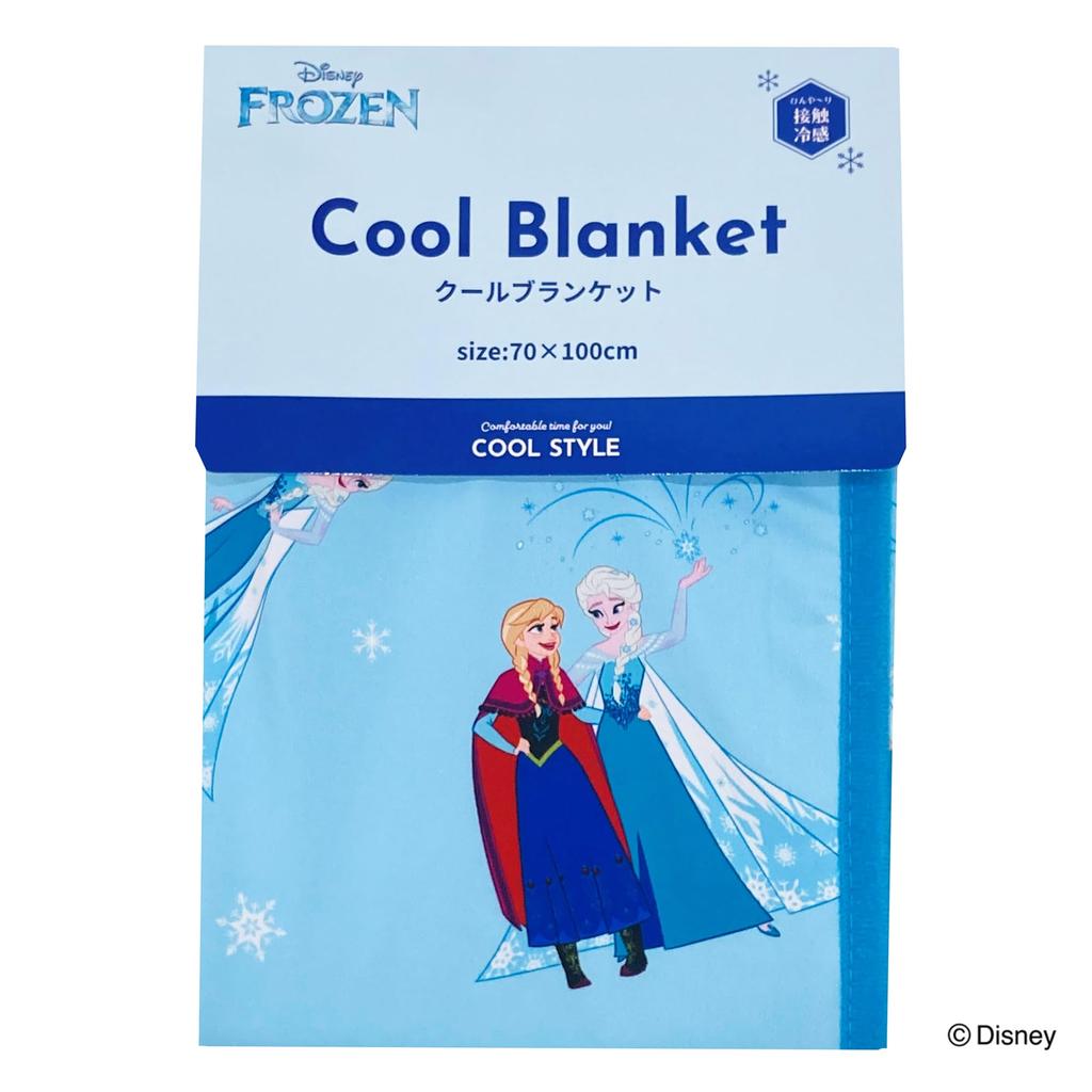 MORIPiLO Disney Summer Towel Blanket Cool Cute Cooling Disney Olaf Morishita Makura (Frozen Blanket) Blanket, 70x100cm, Blue, Princess, Elsa,