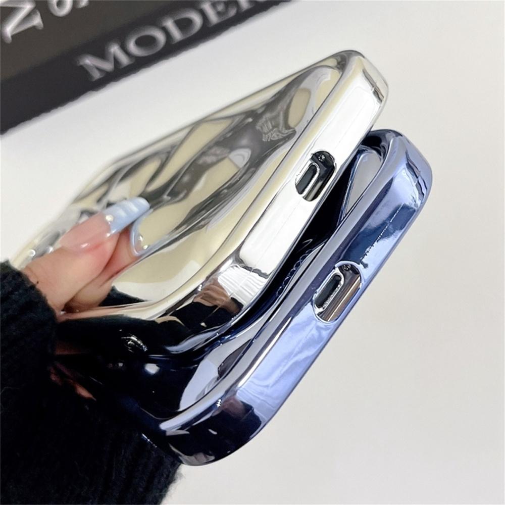 For iPhone 16 Case Electroplated TPU Shell Meteorite Texture Phone Cover - Blue