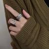 Versatile Japanese & Korean Fashion Two-Piece High-End Open Ring Set for Women