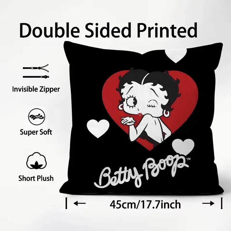 Vikama Cute Anime Print Decorative Pillowcase, Soft And Comfortable Cover With Hidden Zipper, Suitable For Car Sofas