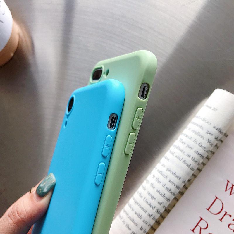 Чехол для телефона iPhone 11, простой однотонный чехол ярких цветов для iPhone 11Pro X XR XS Max 6 6s 7 8 Plus 5 5s SE SE 2020, новинка 2, 2 силиконовых мягких задних чехла из ТПУ