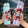 1PC Cartoon Firefighter Hero 750ml Color Plastic Sports Water Bottle Leakproof Flip Straw Lid Suitable for Sports Office Home Use