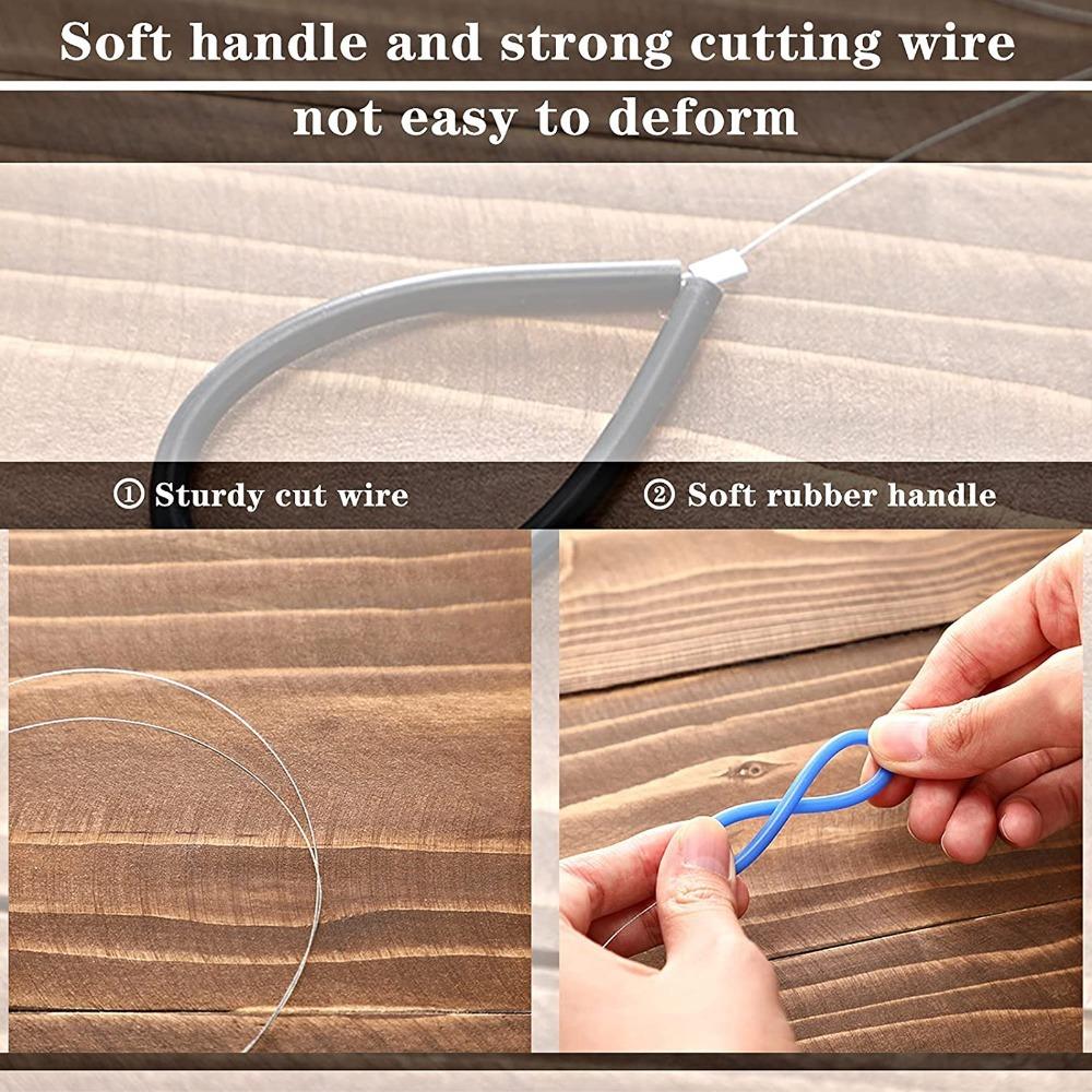 4PCS Black Clay Cutters Wire Stainless Steel Stainless Steel Cut Off Tools Pottery Studio