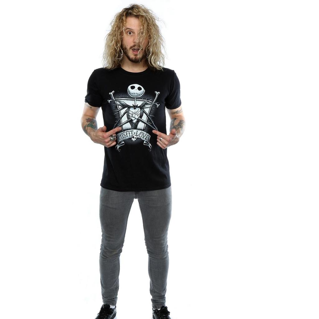 Nightmare Before Christmas Mens Misfit Love Jack Skellington Cotton T-Shirt