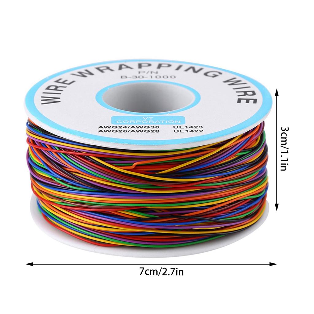 Colorful P/N B‑30‑1000 250M 8‑Wire Colored Insulation Wrapping Copper Test Cable Electric Cable Wrapping Wire Wire Cable