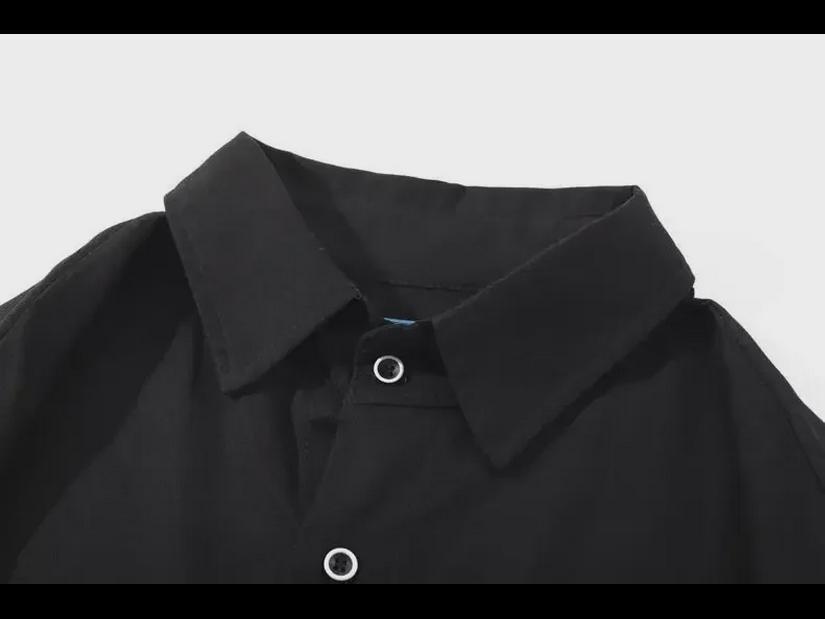 Мужская ретро японская рубашка свободного кроя с рукавами-пятью